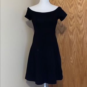 Old Navy Black Off the Shoulder Flowy Dress